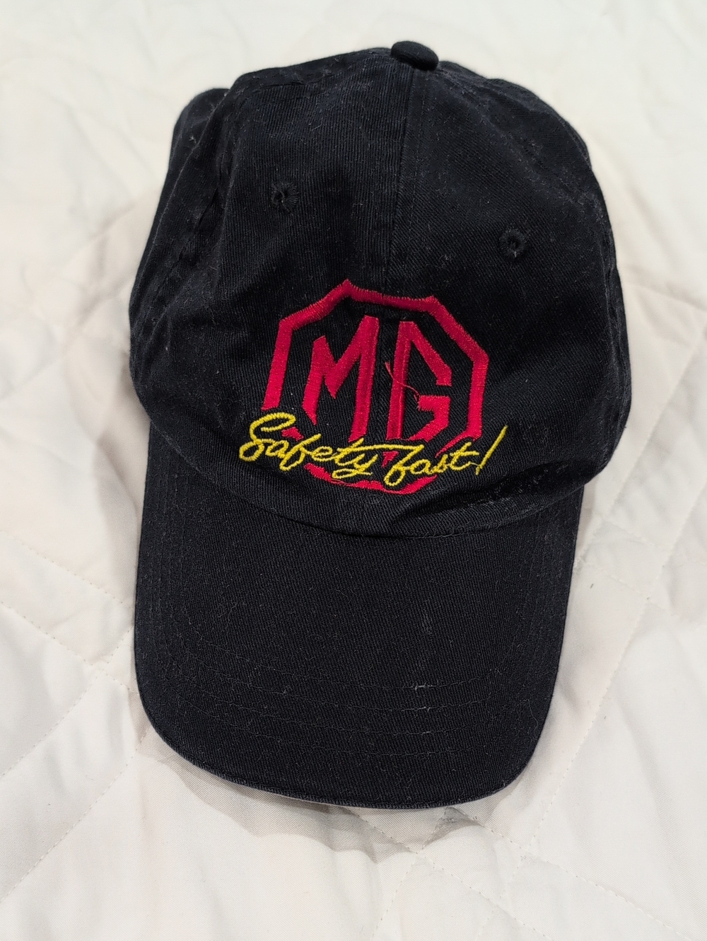 MG Embroidered Black Baseball Cap - Safety Fast